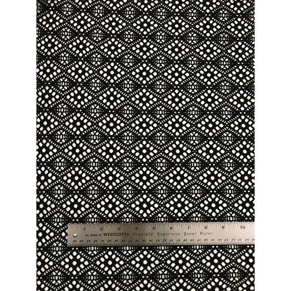 Geometric Black Stretch Lace - 7 yds x 60” - Picture 5 of 11